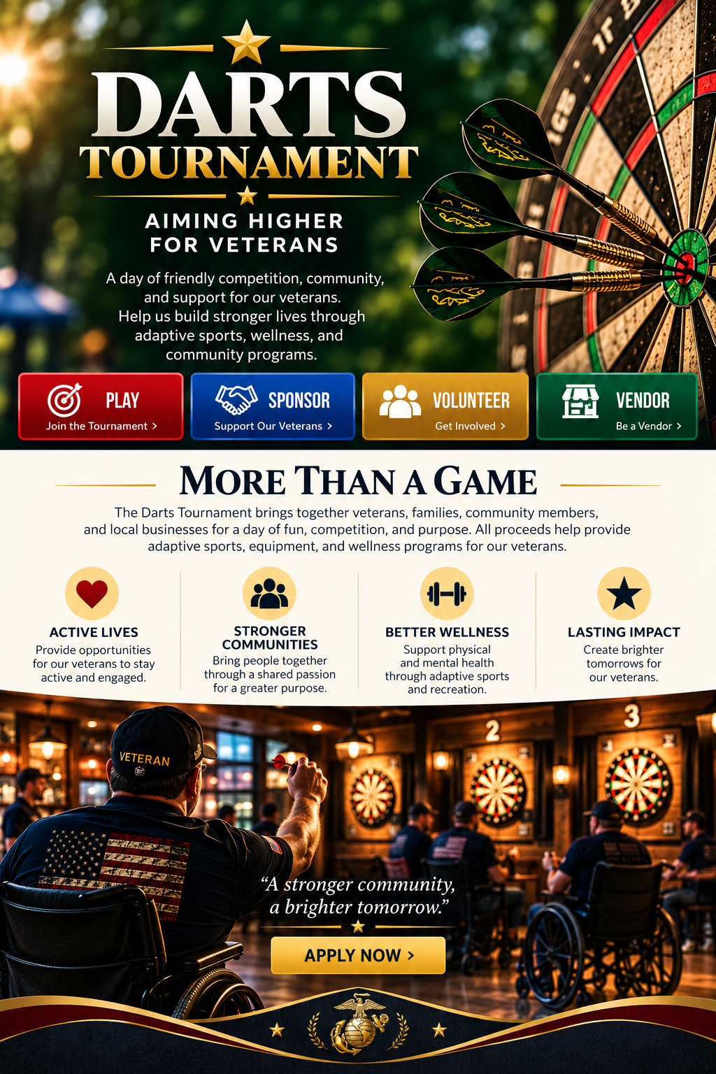 Darts Tournament for Veterans